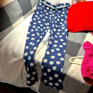 Navy with flowers super soft leggings